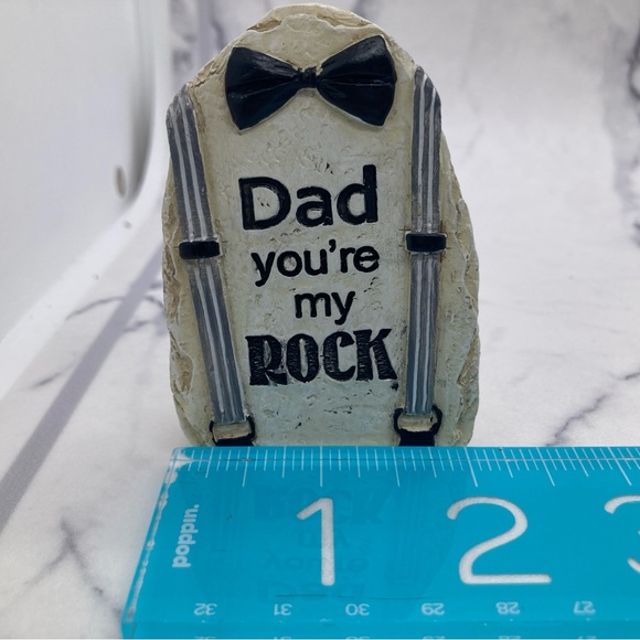 Ganz Father’s Day “Dad you’re my ROCK” Resin Faux Rock Black Bow Tie New Gift - Picture 5 of 5